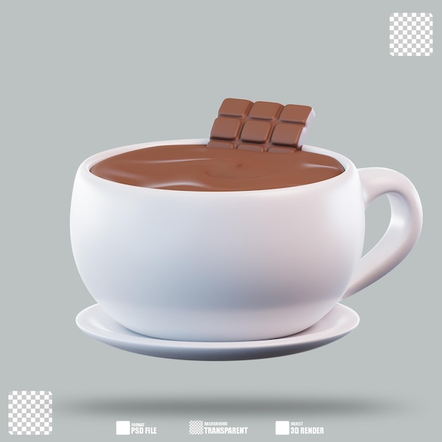 Illustrazione 3D Cioccolato caldo 2