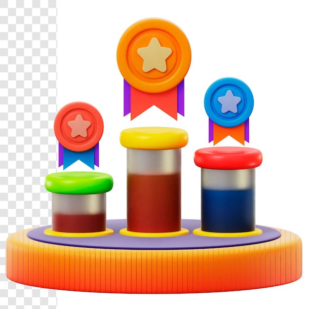 illustrazione 3d Classifica SEO
