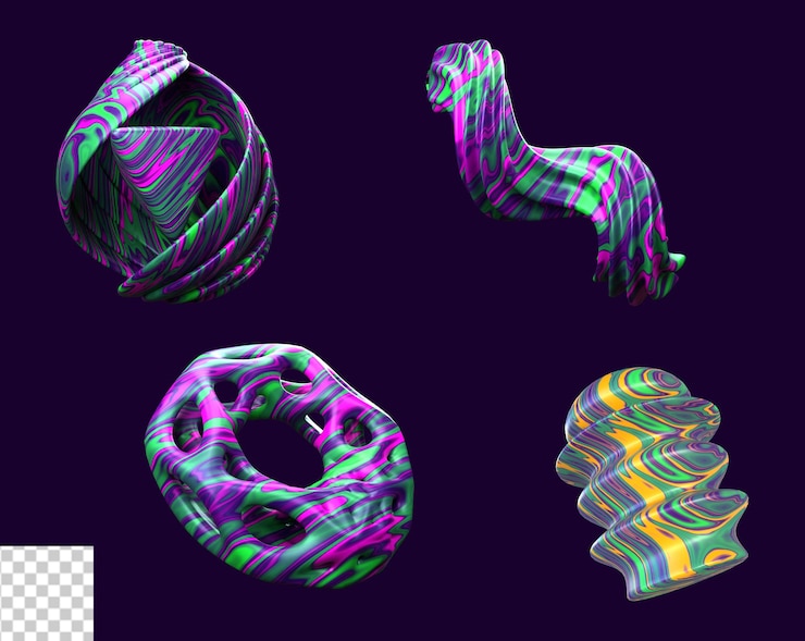 PSD illustrazione 3d concetto di comunicazione tecnologica astratta