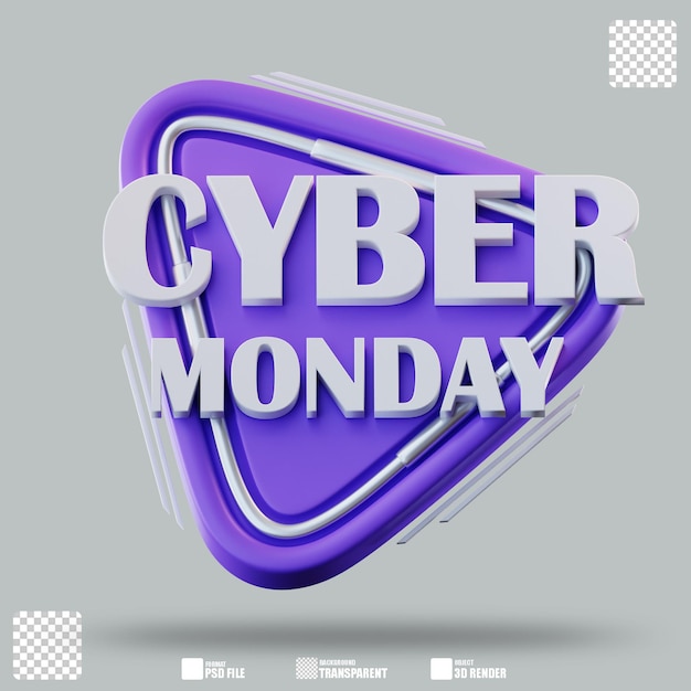 Illustrazione 3D Cyber Monday Cart 2