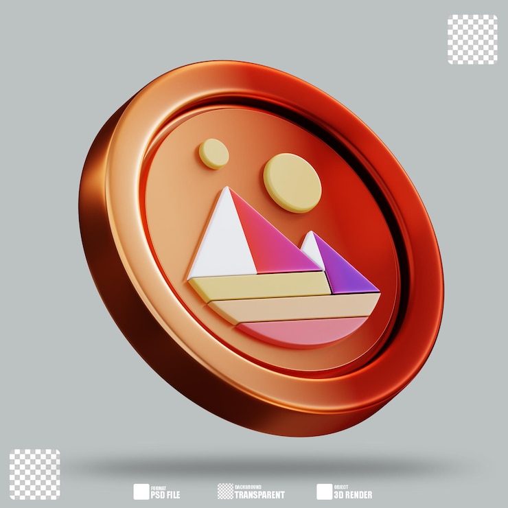 PSD illustrazione 3d decentraland 3