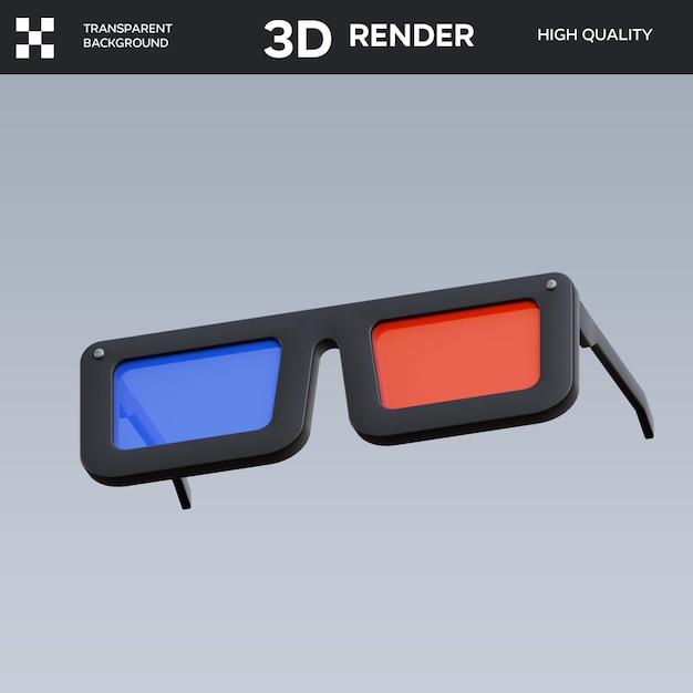 Illustrazione 3D degli occhiali PSD