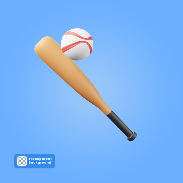 illustrazione 3d del baseball