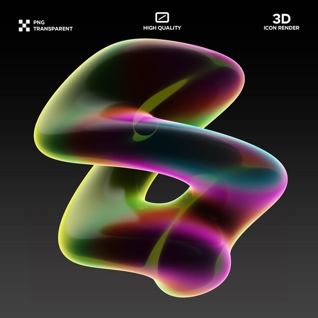 Illustrazione 3D del corpo morbido PSD