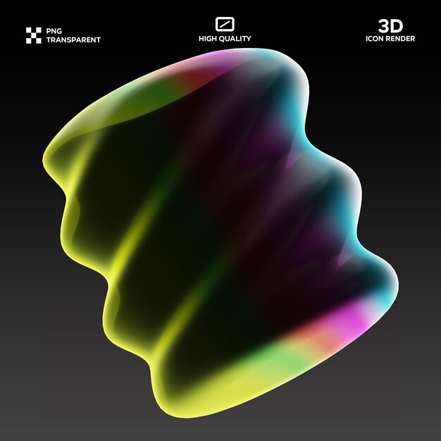 Illustrazione 3D del corpo morbido PSD