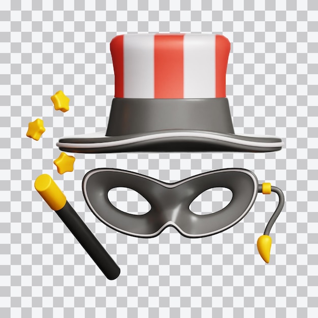 Illustrazione 3D del costume del mago