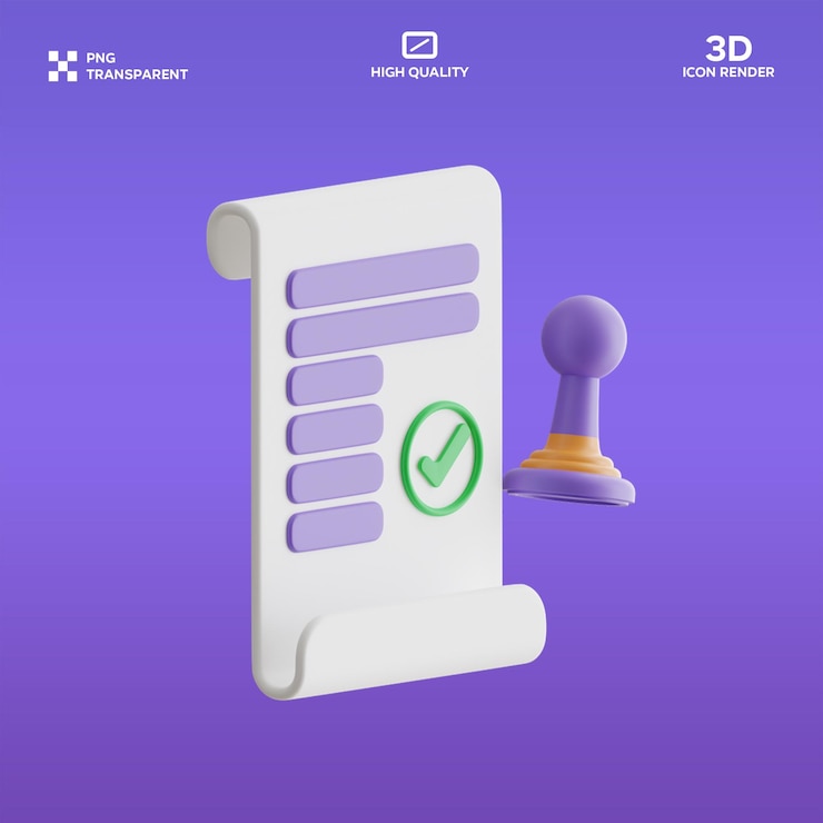 PSD illustrazione 3d del francobollo psd