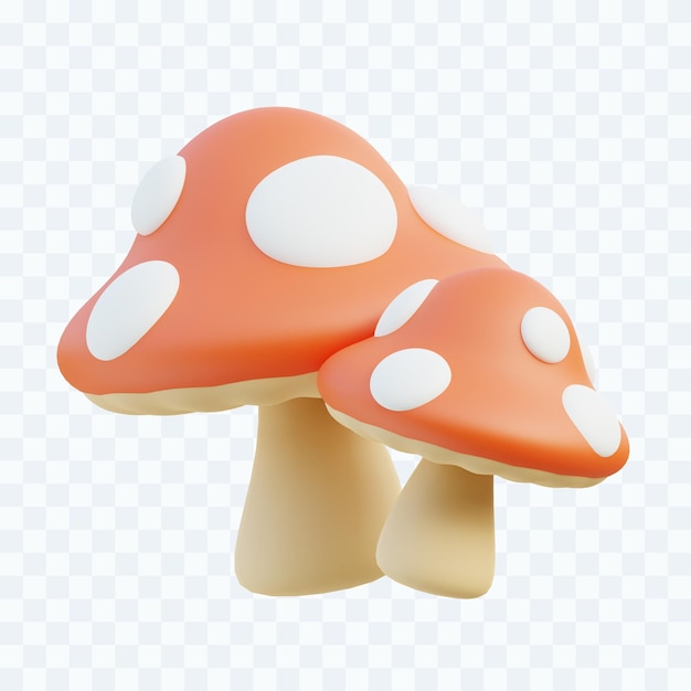 Illustrazione 3D del fungo