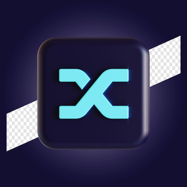 Illustrazione 3d del logo del simbolo della criptovaluta Synthetix
