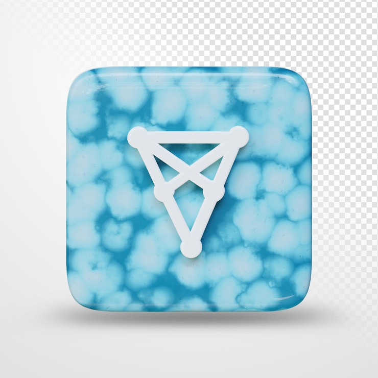 PSD illustrazione 3d del logo del simbolo di criptovaluta