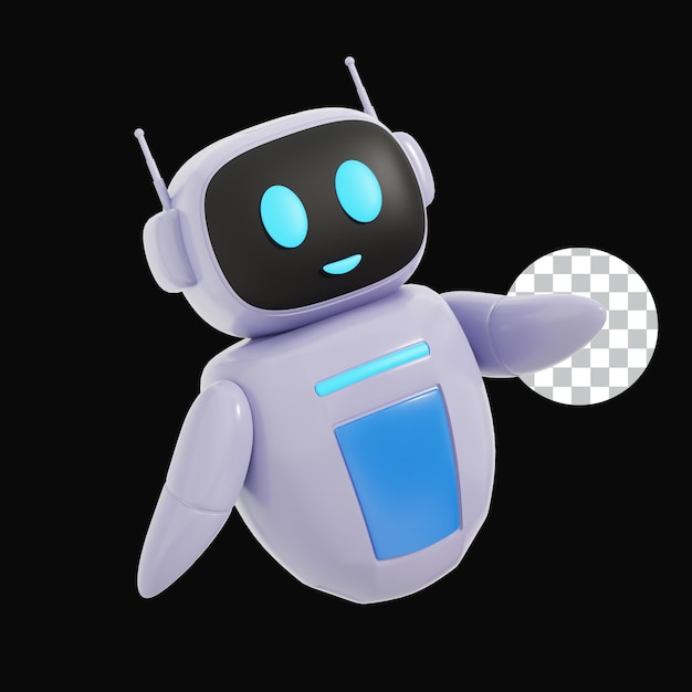 Illustrazione 3D del robot volante