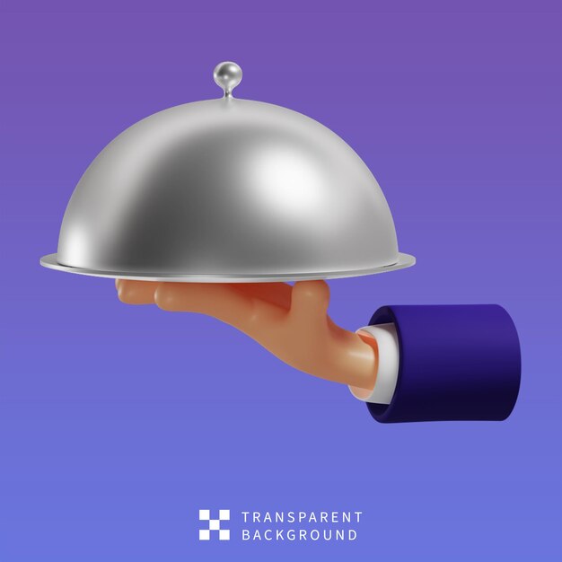 Illustrazione 3D del servizio alimentare PSD