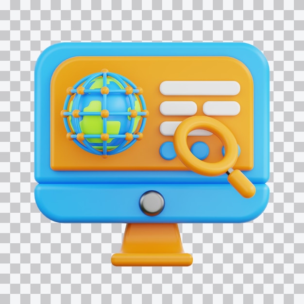 Illustrazione 3D del servizio web