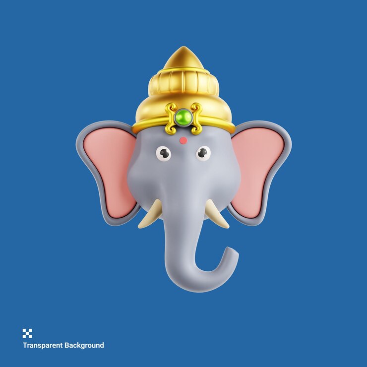PSD illustrazione 3d del simbolo di lord ganesh diwali