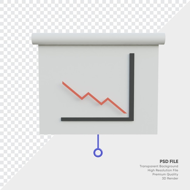 Illustrazione 3D del tabellone dei dati