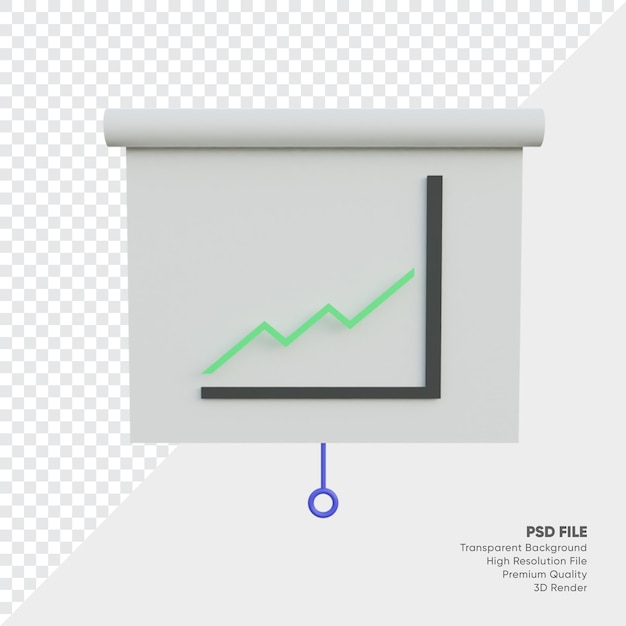 Illustrazione 3D del tabellone dei dati