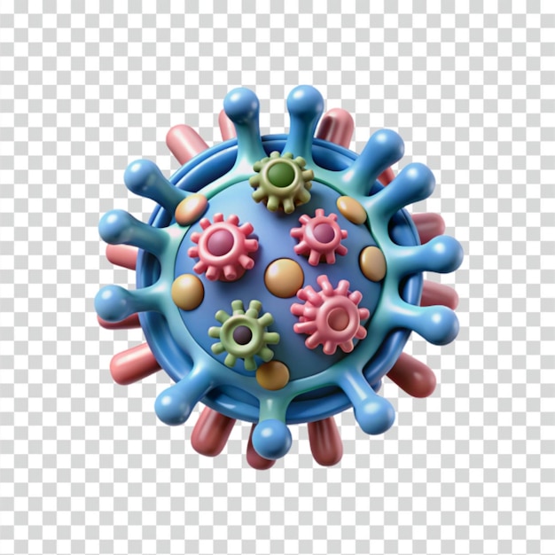 Illustrazione 3D del virus dei cartoni animati