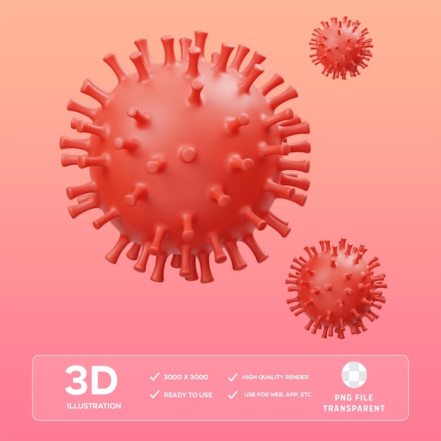 Illustrazione 3D del virus PSD