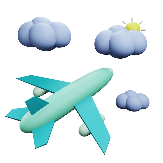 Illustrazione 3D dell'aereo