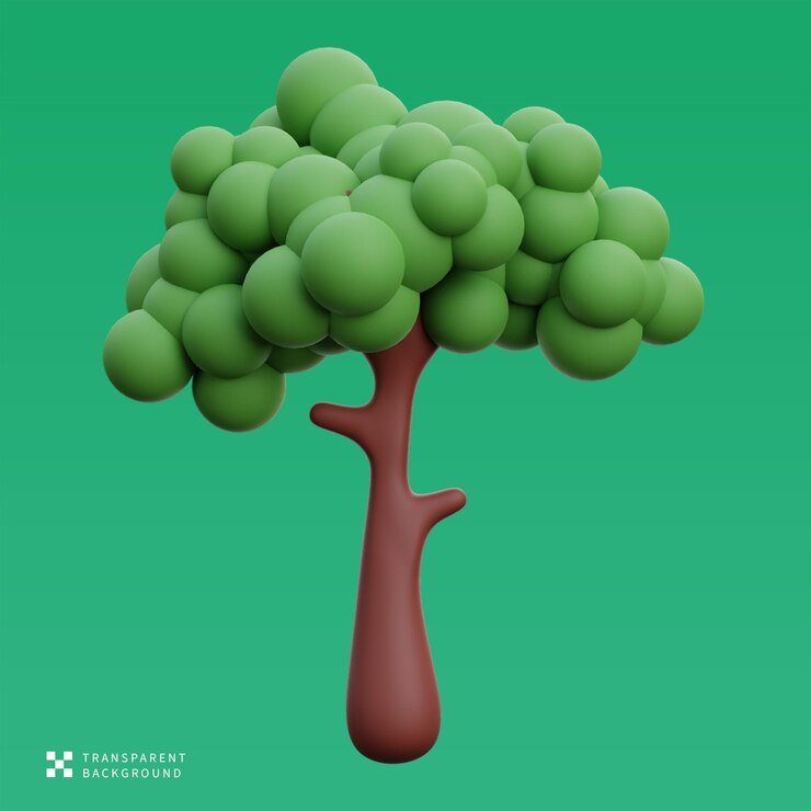 PSD illustrazione 3d dell'albero psd