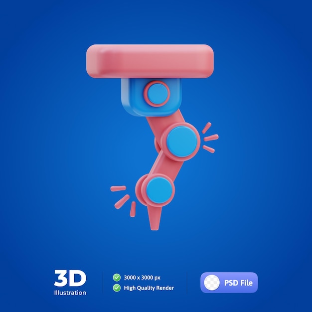 Illustrazione 3D dell'automazione dei processi robotici