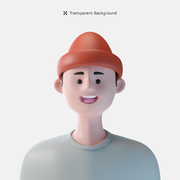 Illustrazione 3d dell'avatar del personaggio