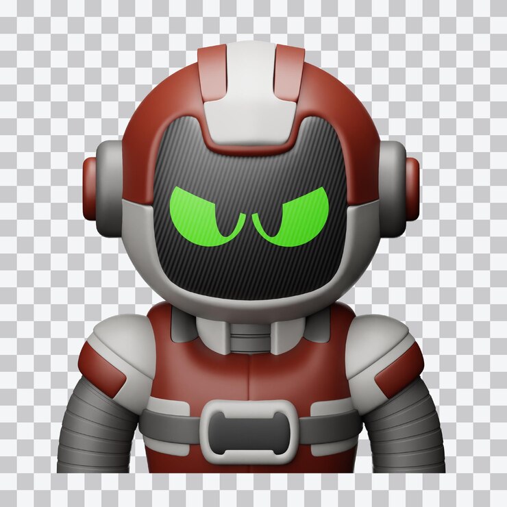 PSD illustrazione 3d dell'avatar robot