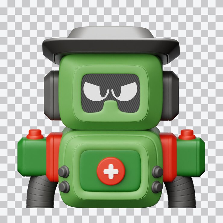 PSD illustrazione 3d dell'avatar robot