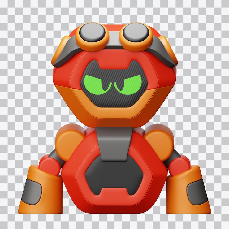 PSD illustrazione 3d dell'avatar robot