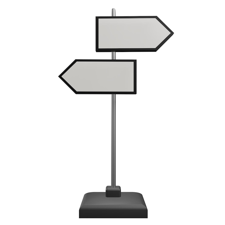 PSD illustrazione 3d dell'icona del pannello di direzione