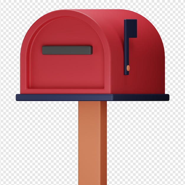 Illustrazione 3D dell'icona della cassetta postale psd