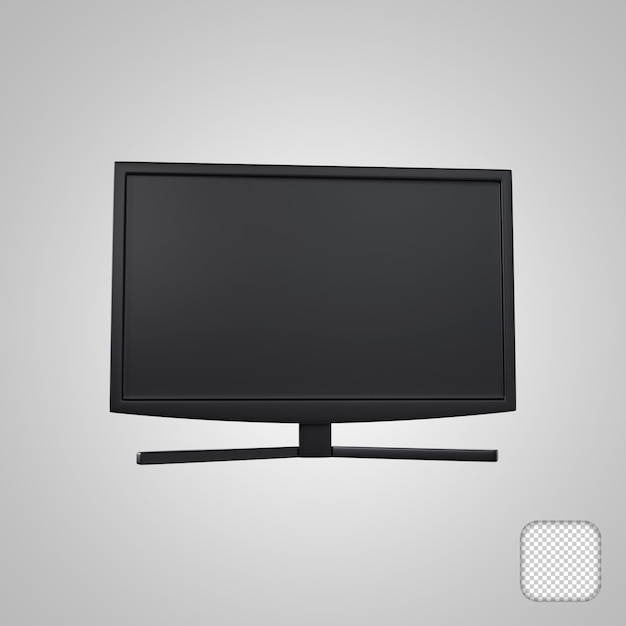Illustrazione 3D dell'icona Smart TV