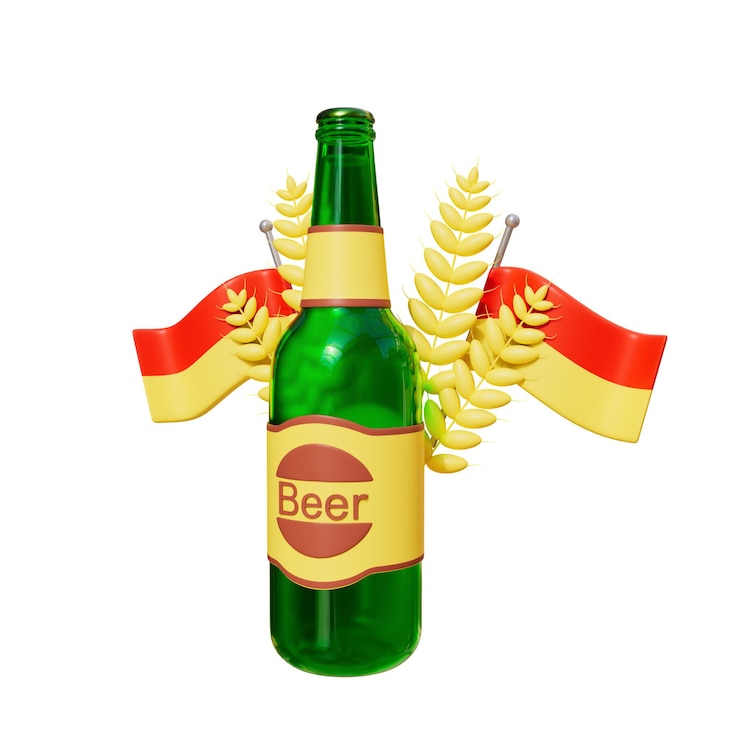 PSD illustrazione 3d dell'oktoberfest