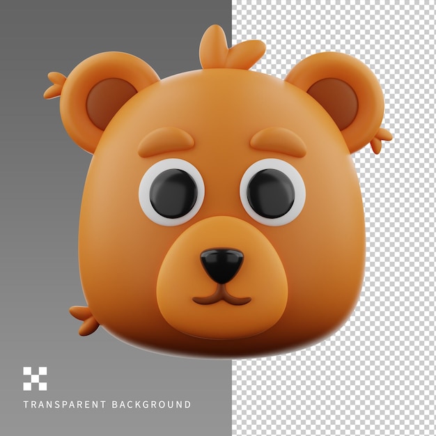 Illustrazione 3D dell'orso PSD