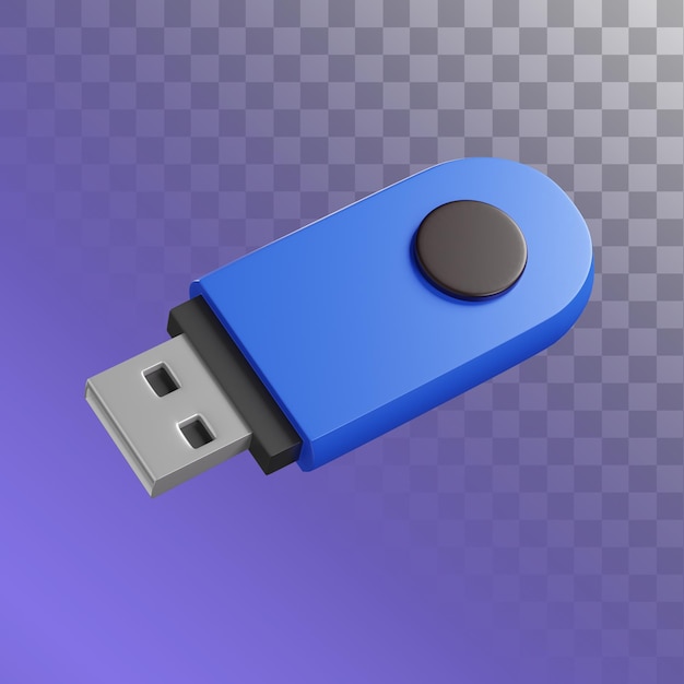 Illustrazione 3D dell'unità flash USB