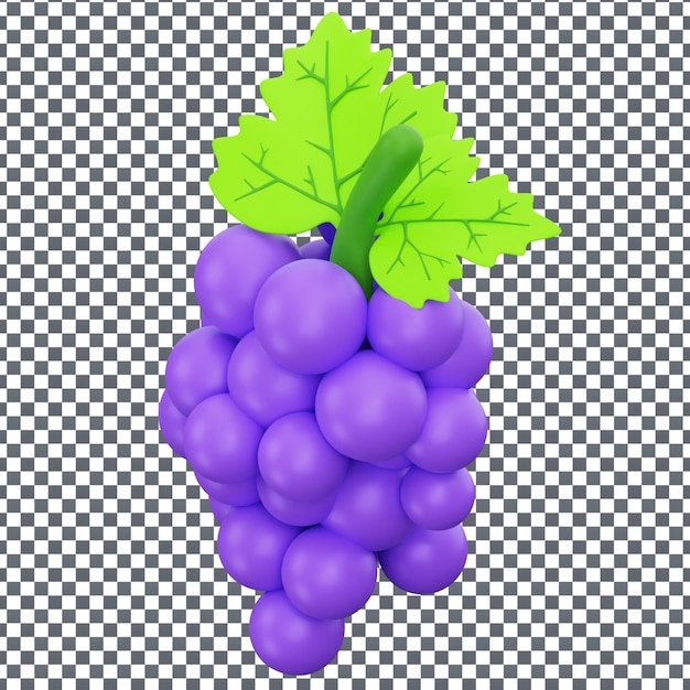 Illustrazione 3D dell'uva