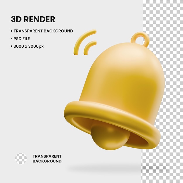 Illustrazione 3D della campana scolastica