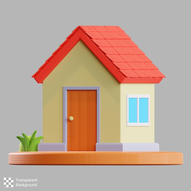 Illustrazione 3D della casa