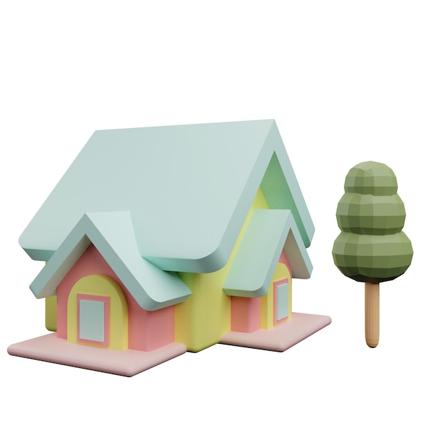 Illustrazione 3D della casa