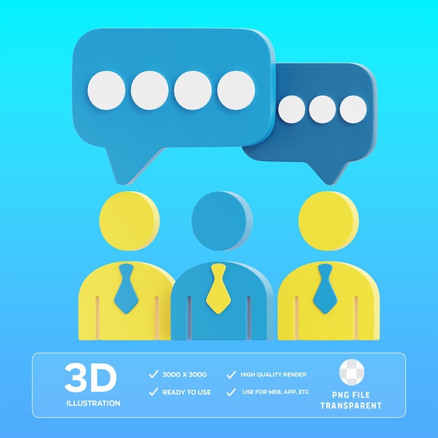 Illustrazione 3D della comunicazione