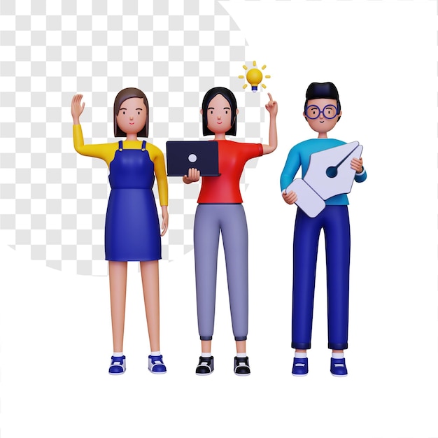 Illustrazione 3D della comunità del design