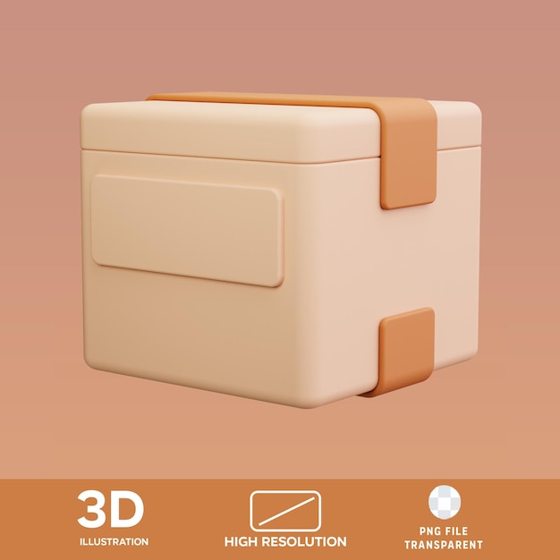 Illustrazione 3D della confezione della scatola PSD