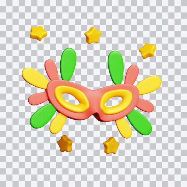 Illustrazione 3D della festa della maschera