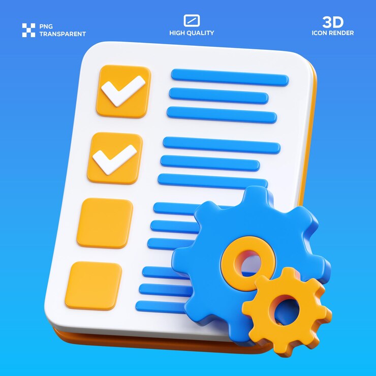 PSD illustrazione 3d della gestione del progetto psd