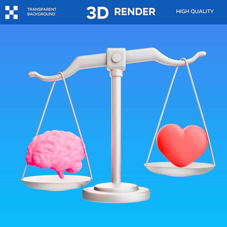 PSD illustrazione 3d della logica o della sensazione psd