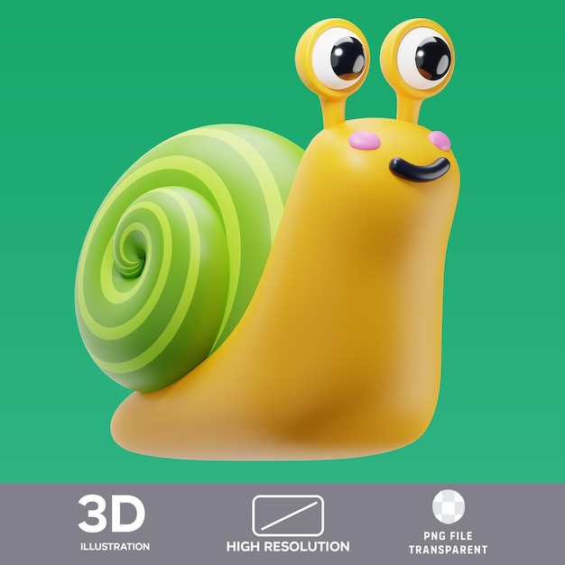 Illustrazione 3D della lumaca PSD