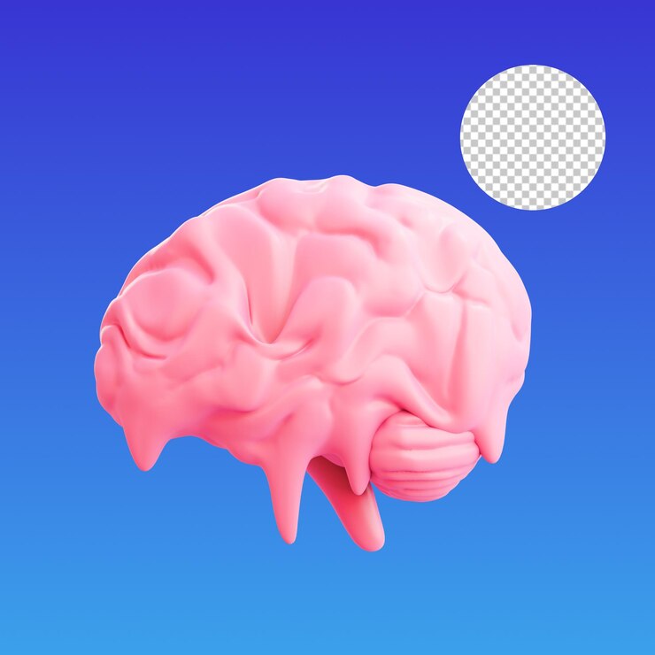 illustrazione 3d della mente esausta