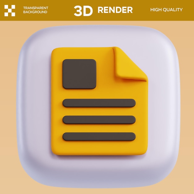 Illustrazione 3D della newsletter PSD