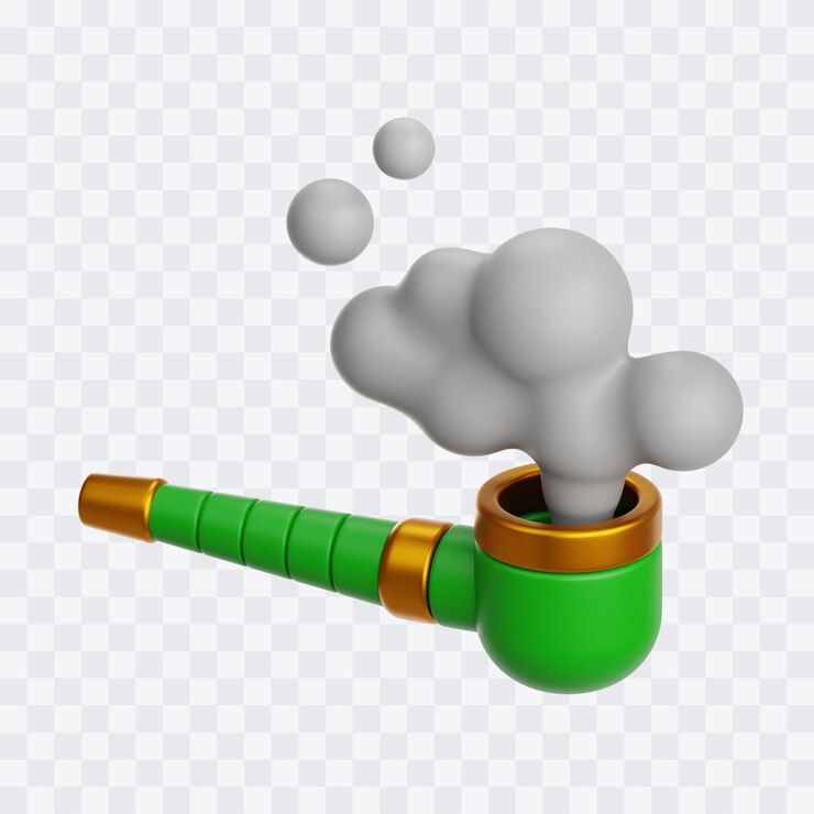 PSD illustrazione 3d della pipa da fumo