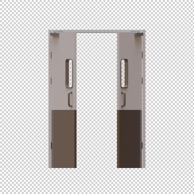 Illustrazione 3D della porta della cucina Elemento 08